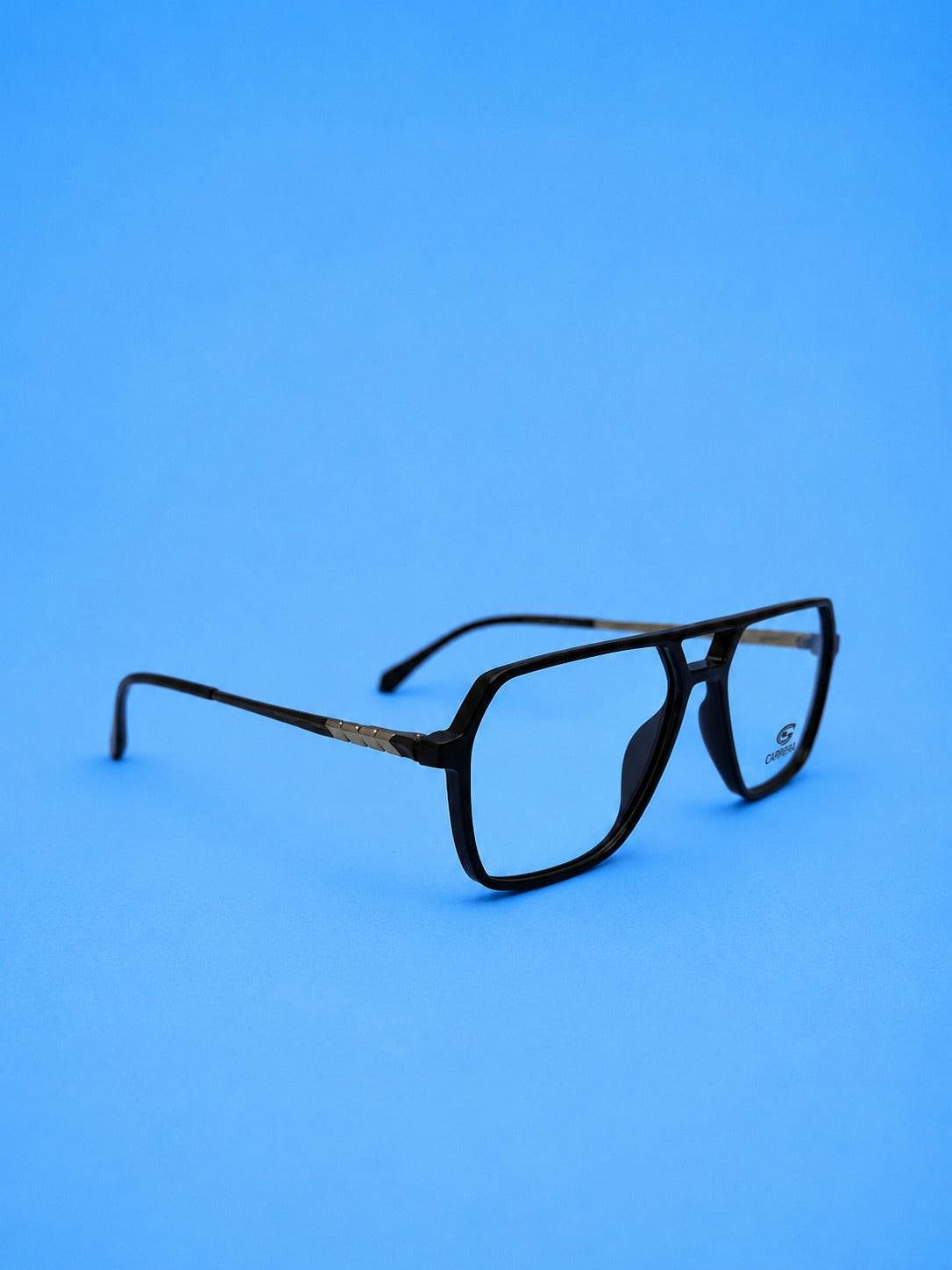 Stepper Black Geometric Optical Frame