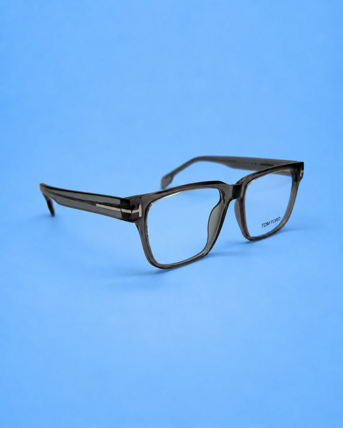 Tom Ford Smoke Grey Rectangular Optical Frame