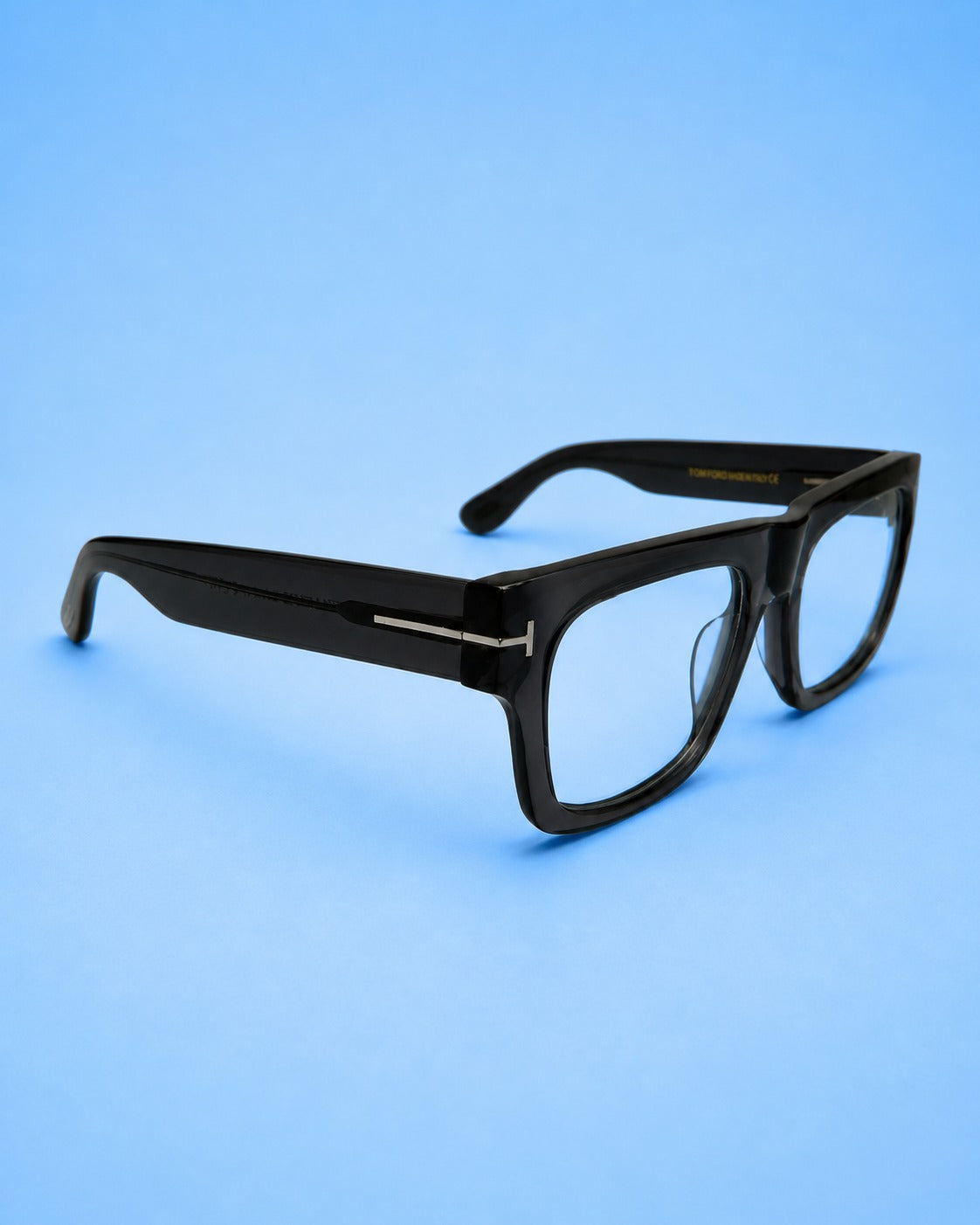 Tom Ford Inspired Bold Frame – Gloss Black (Standard Size)