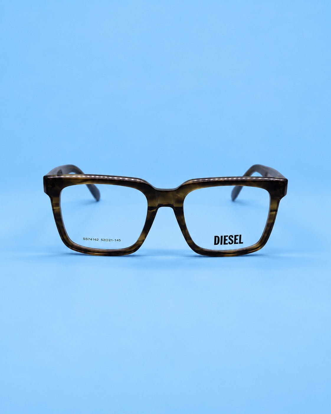 Diesel Tortoise Brown Rectangular Optical Frame