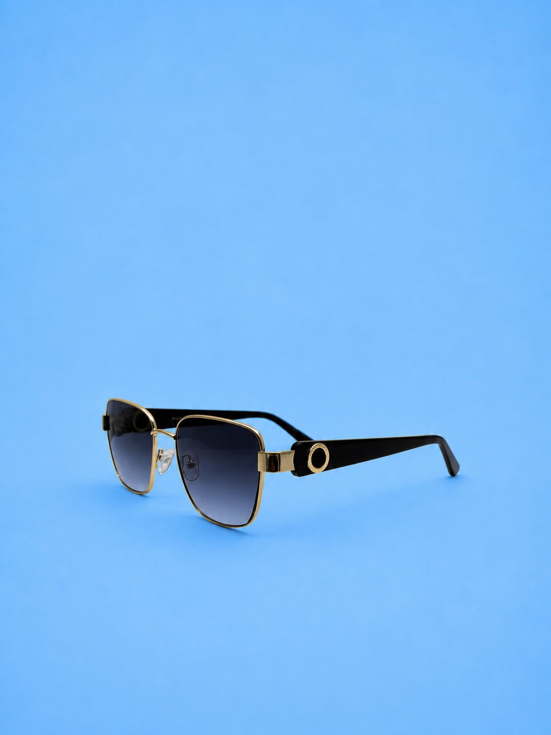 Luxury Square Sunglasses – Black C Gold (Standard Size)