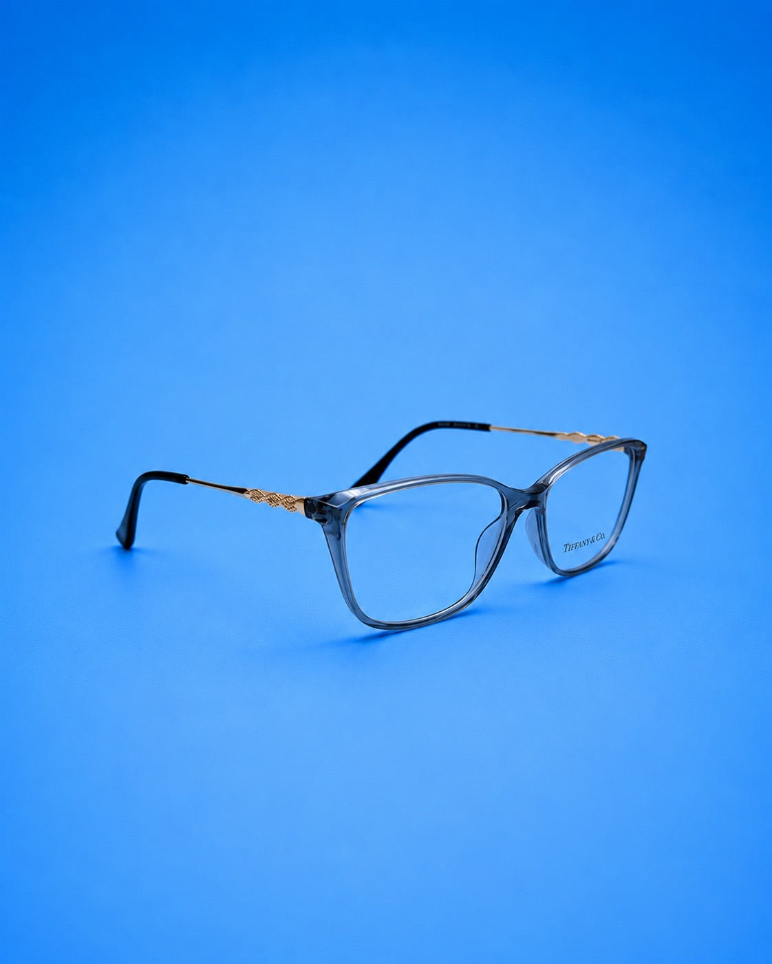 Tiffany & Co. Grey Transparent Cat-Eye Optical Frame