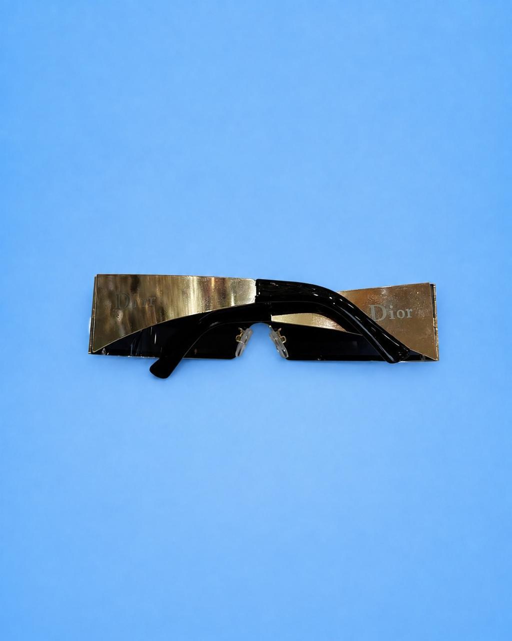Dior Gold-Tone Shield Sunglasses