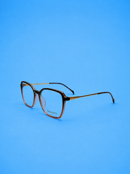 Tiffany & Co. Brown Two-Tone Optical Frame