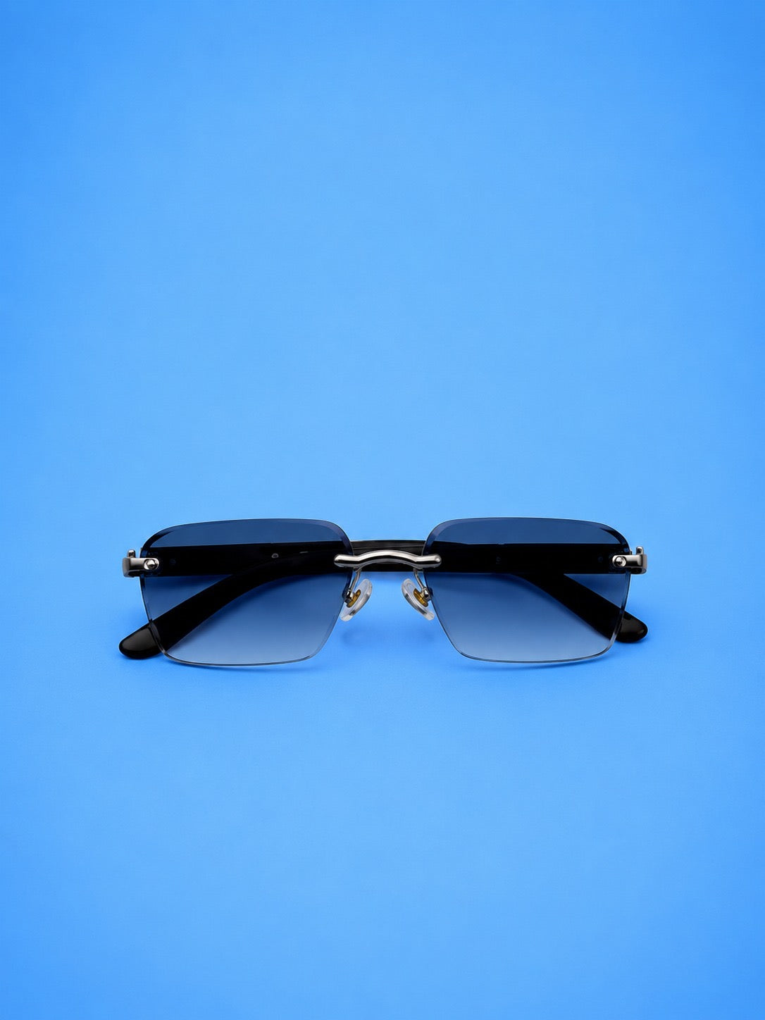 Black Rimless Gradient Sunglasses