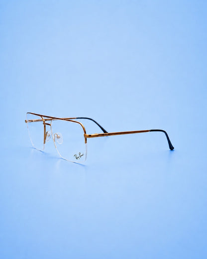 Ray-Ban Bronze Metal Square Optical Frame
