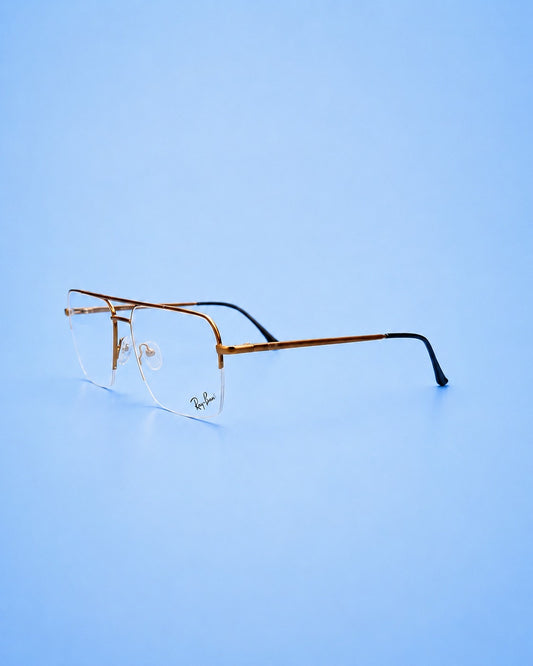 Ray-Ban Bronze Metal Square Optical Frame