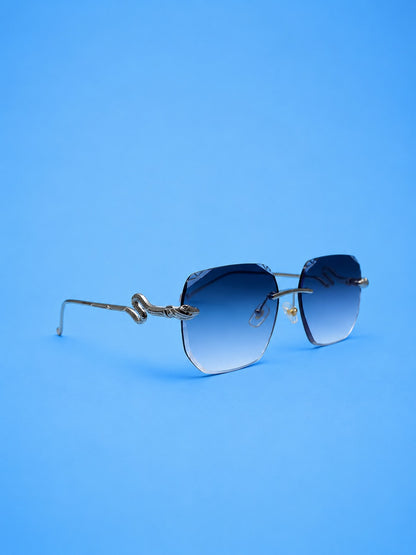 Silver Rimless Gradient Sunglasses