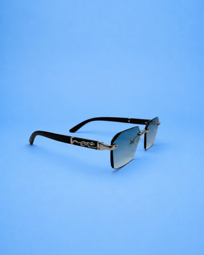 Black Rimless Gradient Sunglasses