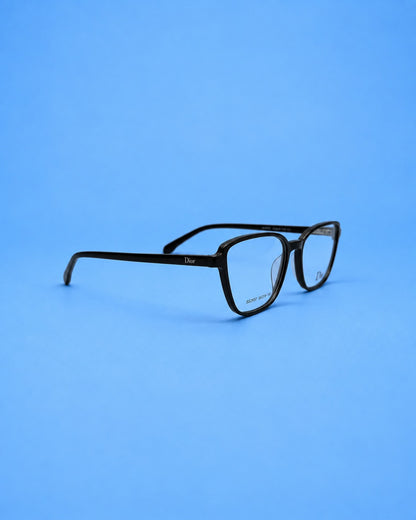 Dior Black Rounded Rectangular Optical Frame