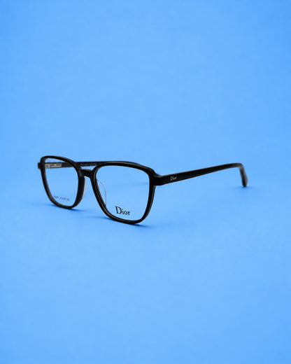 Dior Black Rounded Rectangular Optical Frame