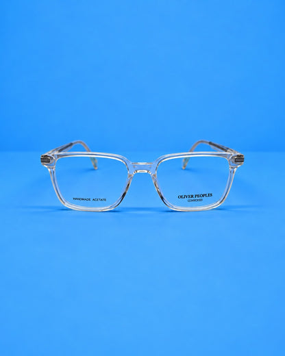 Oliver Peoples Crystal Clear Rectangular Optical Frame