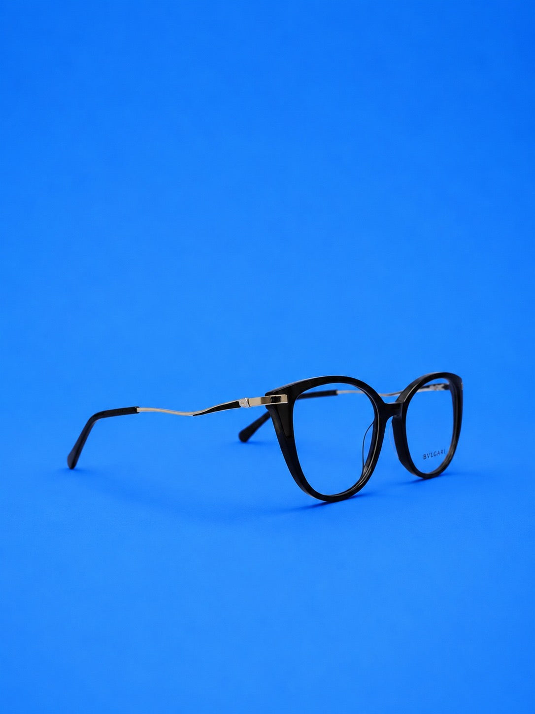 Bvlgari Black Rounded Cat-Eye Optical Frame