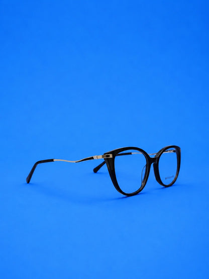 Bvlgari Black Rounded Cat-Eye Optical Frame