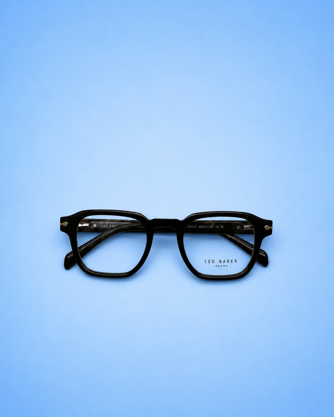 Ted Baker Refined Square Frame – Gloss Black (Standard Size)
