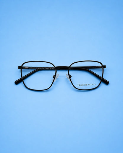 Tommy Hilfiger Slim Metal Frame – Matte Black (Standard Size)