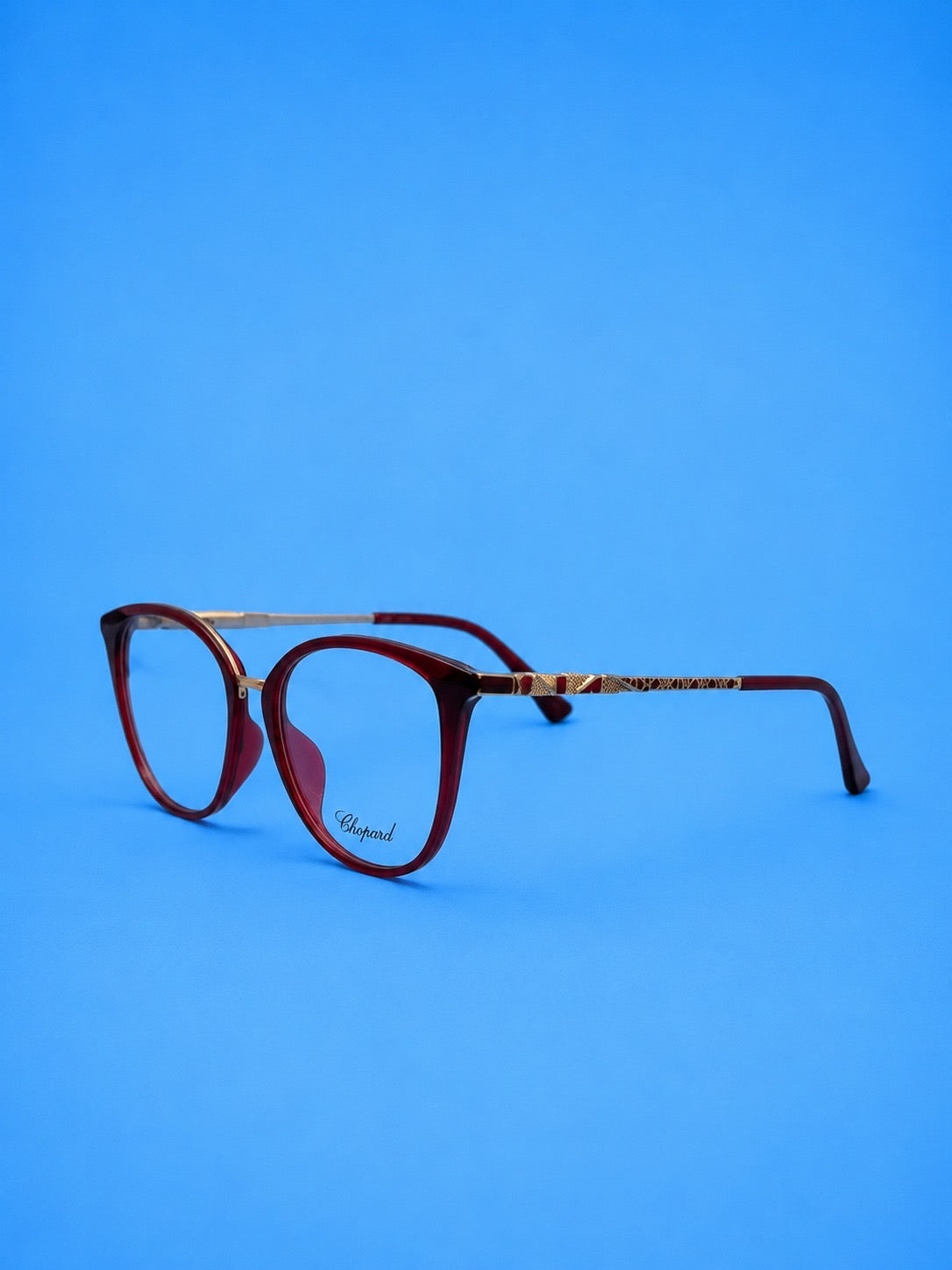 Chopard Burgundy Cat-Eye Optical Frame