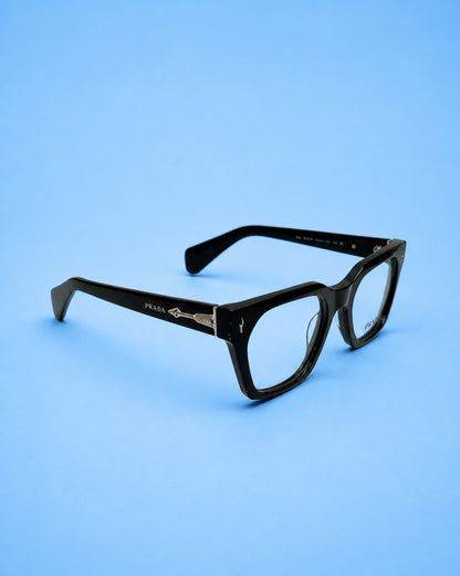 Prada Bold Statement Frame – Gloss Black (Standard Size)