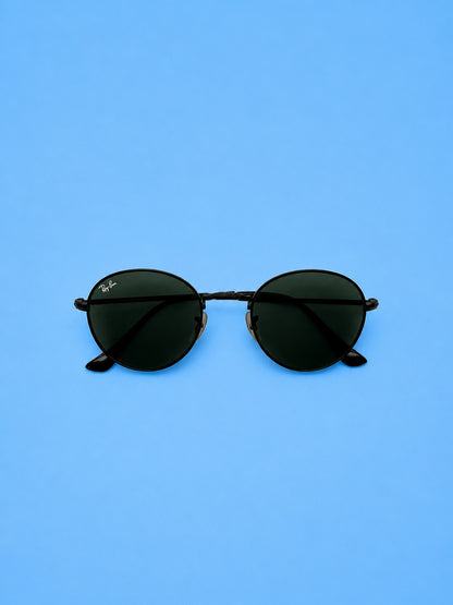 Rayban Classic Round Sunglasses – Matte Black (Minimal Metal Frame)