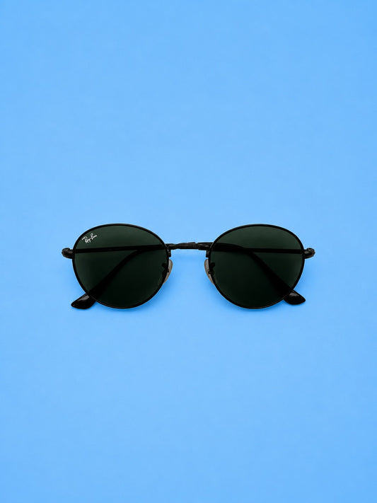Rayban Classic Round Sunglasses – Matte Black (Minimal Metal Frame)