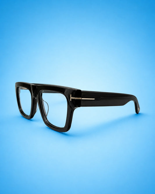 Tom Ford Inspired Bold Frame – Gloss Black (Standard Size)