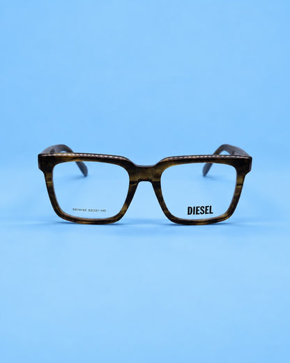 Diesel Tortoise Brown Rectangular Optical Frame