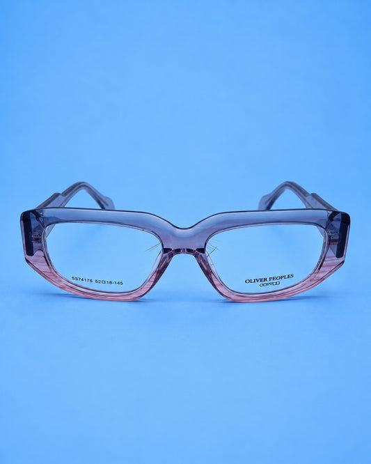 Oliver Peoples Blue-Pink Cat-Eye Optical Frame