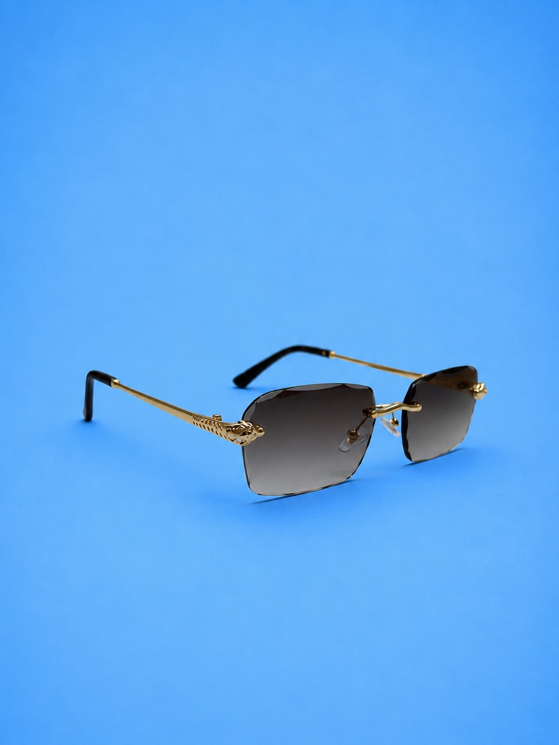 Cartier Gold-Tone Rimless Gradient Sunglasses