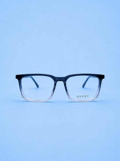 Gucci Blue Gradient Rectangular Optical Frame