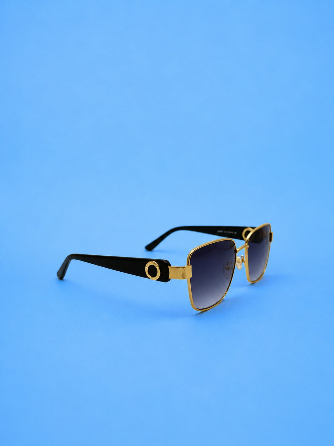 Luxury Square Sunglasses – Black C Gold (Standard Size)