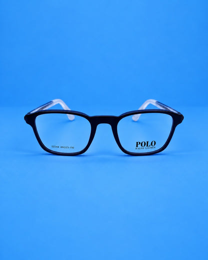 Polo Ralph Lauren Black Rounded Rectangular Optical Frame