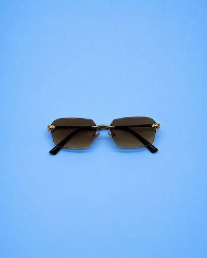 Cartier Gold-Tone Rimless Gradient Sunglasses
