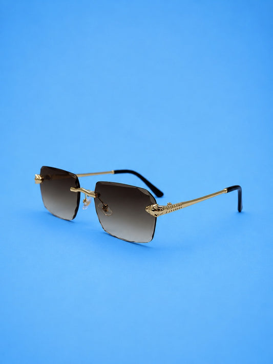 Cartier Gold-Tone Rimless Gradient Sunglasses