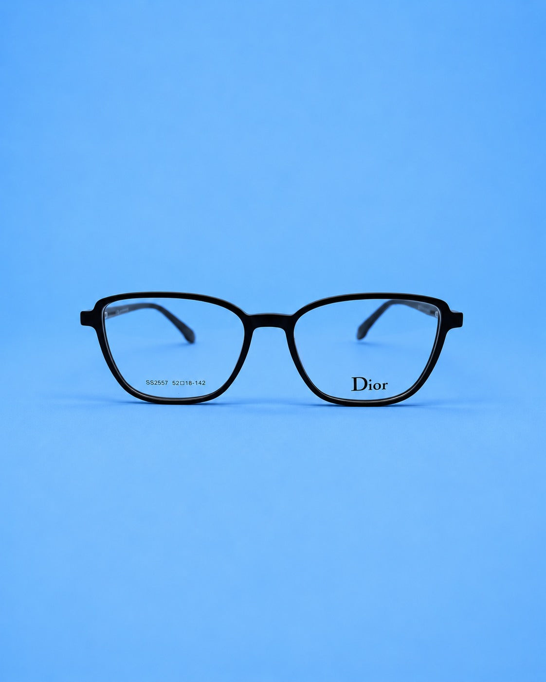 Dior Black Rounded Rectangular Optical Frame