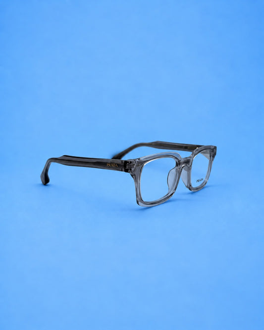 Prada Smoke Grey Rectangular Optical Frame