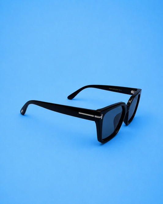 Tom Ford Black Angular Cat-Eye Sunglasses