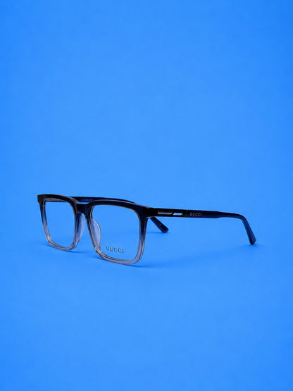 Gucci Blue Gradient Rectangular Optical Frame
