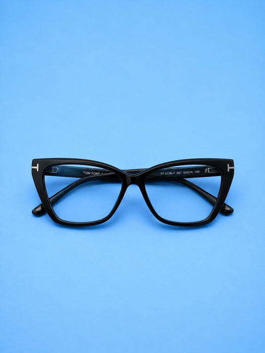 Tom Ford Black Cat-Eye Optical Frame