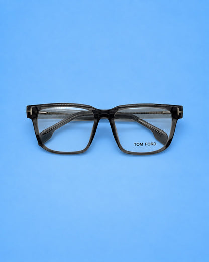Tom Ford Smoke Grey Rectangular Optical Frame