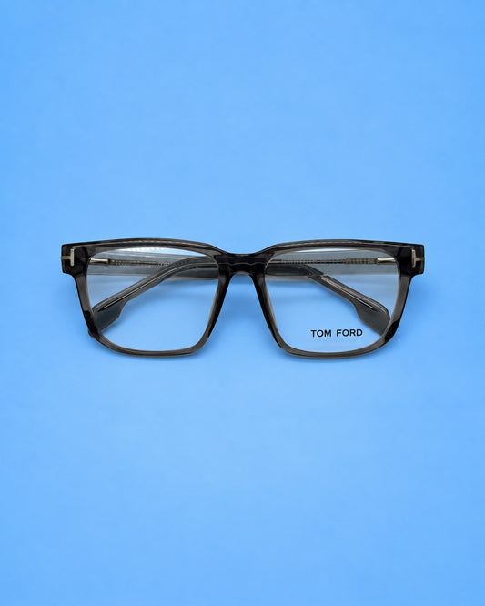 Tom Ford Smoke Grey Rectangular Optical Frame