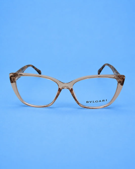Bvlgari Champagne Cat-Eye Optical Frame