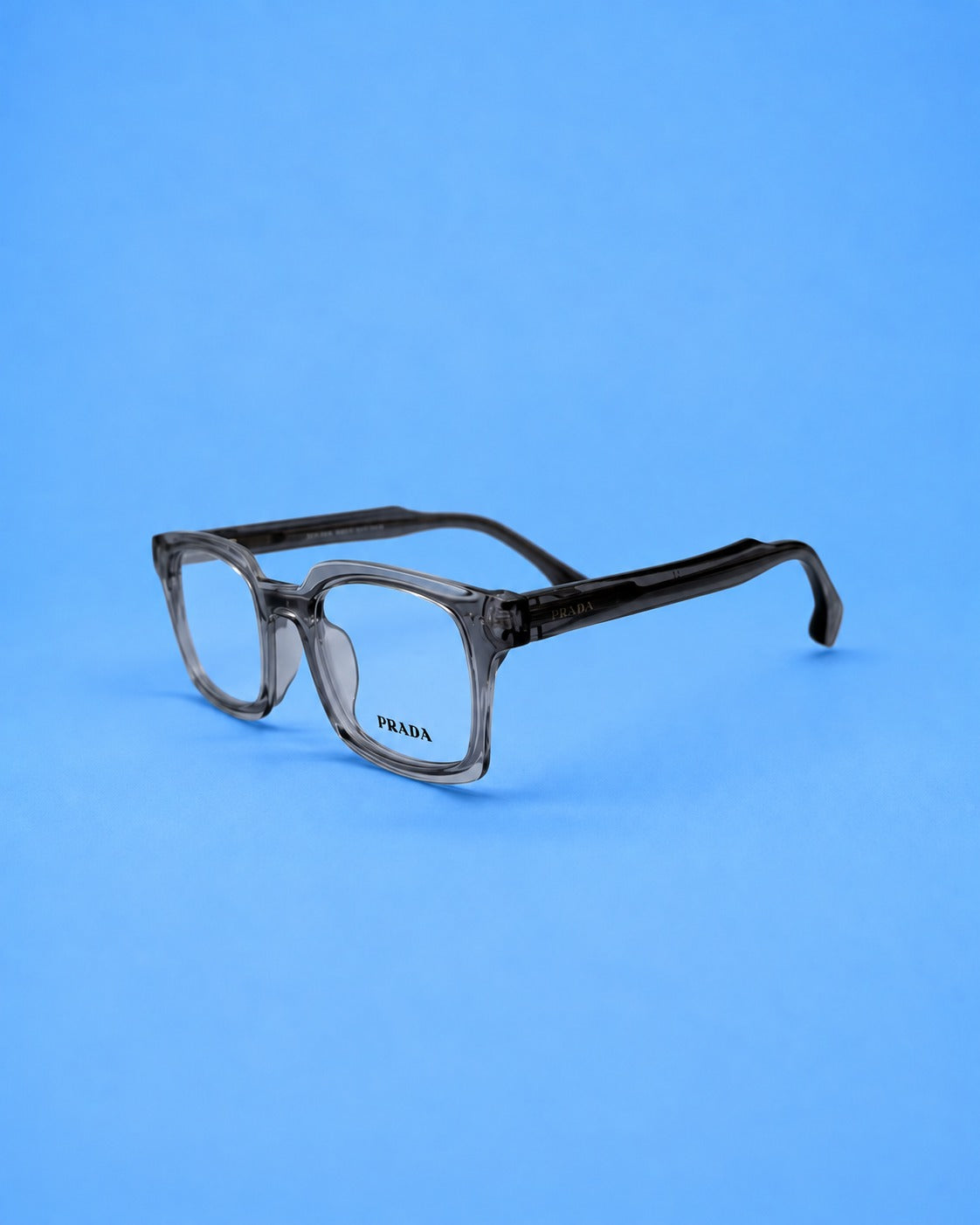 Prada Smoke Grey Rectangular Optical Frame