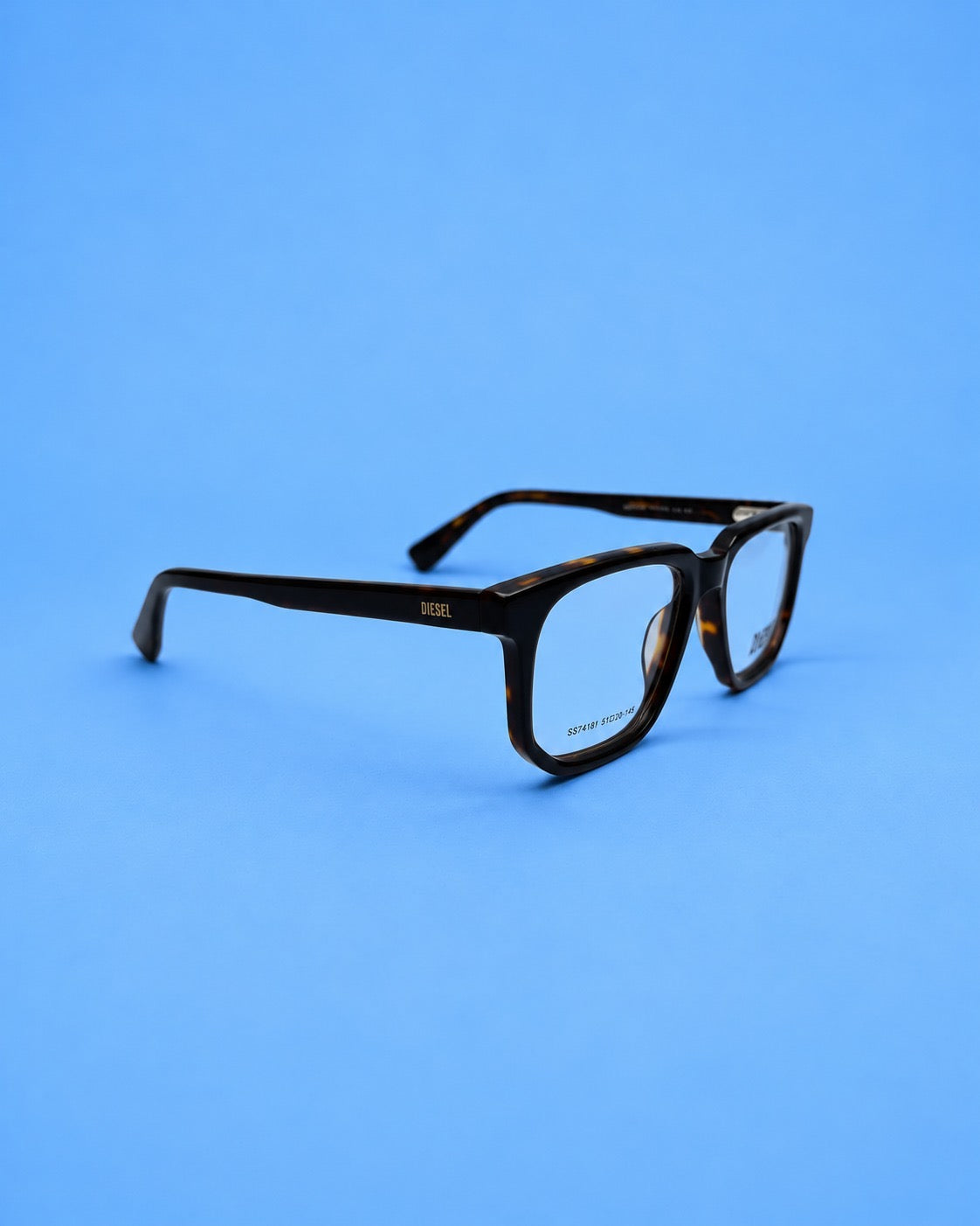 Diesel Black Rectangular Optical Frame