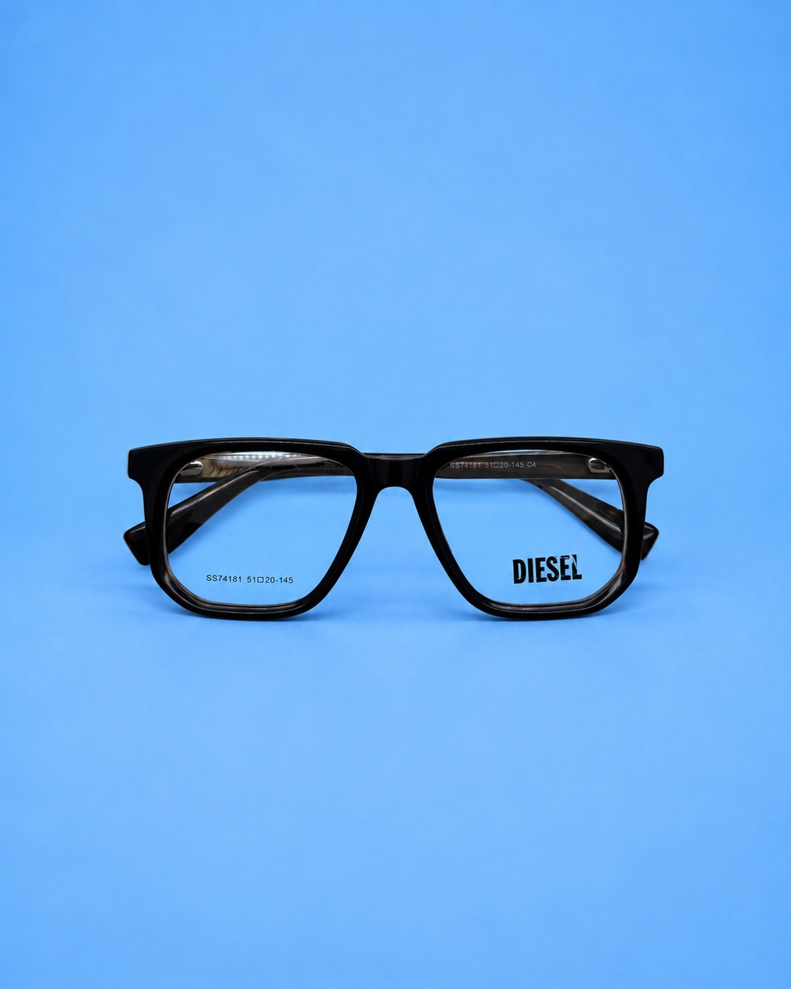 Diesel Black Rectangular Optical Frame