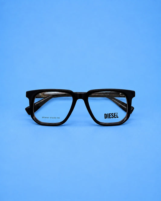 Diesel Black Rectangular Optical Frame