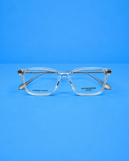 Oliver Peoples Crystal Clear Rectangular Optical Frame