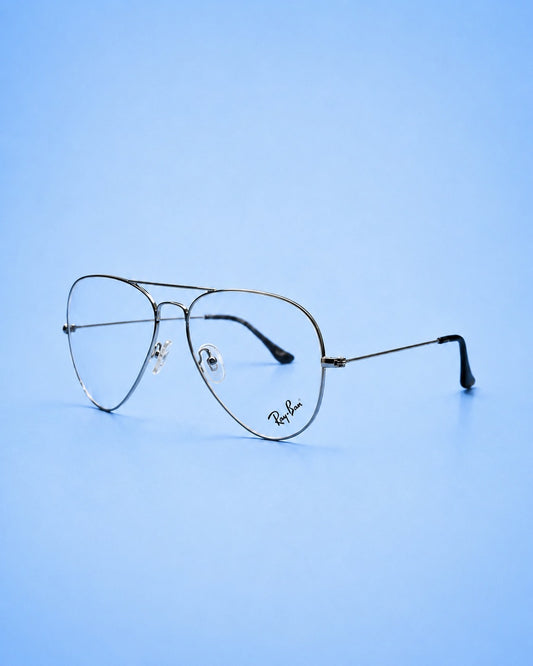 Ray-Ban Silver Metal Aviator Optical Frame
