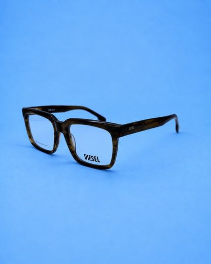 Diesel Tortoise Brown Rectangular Optical Frame