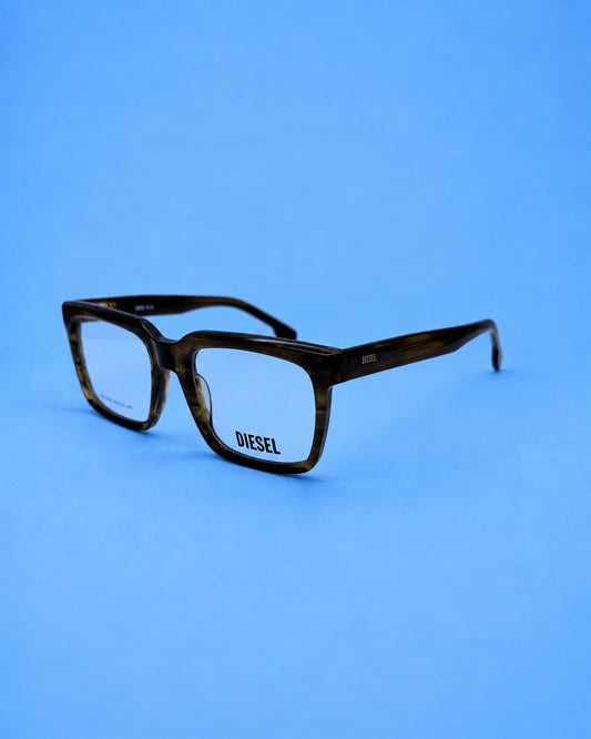 Diesel Tortoise Brown Rectangular Optical Frame