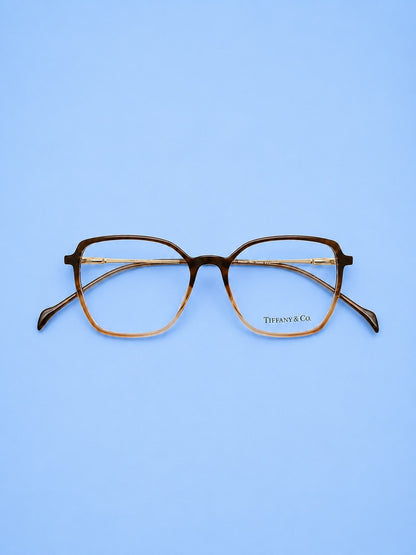 Tiffany & Co. Brown Two-Tone Optical Frame